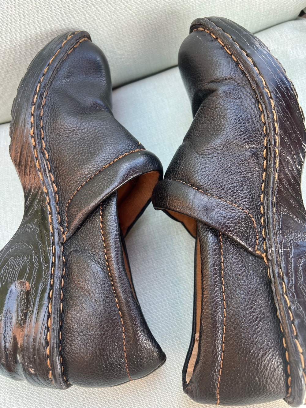 Bolo leather Slip-On Leather Clogs - Black sz 38
